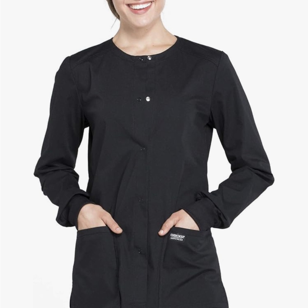 Cherokee Front Snap Scrub Jacket